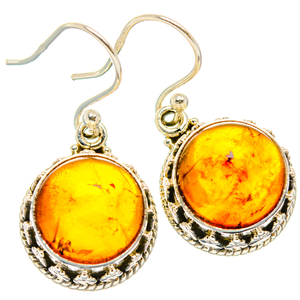 Baltic Amber Earrings handcrafted by Ana Silver Co - EARR427638 - Photo 2