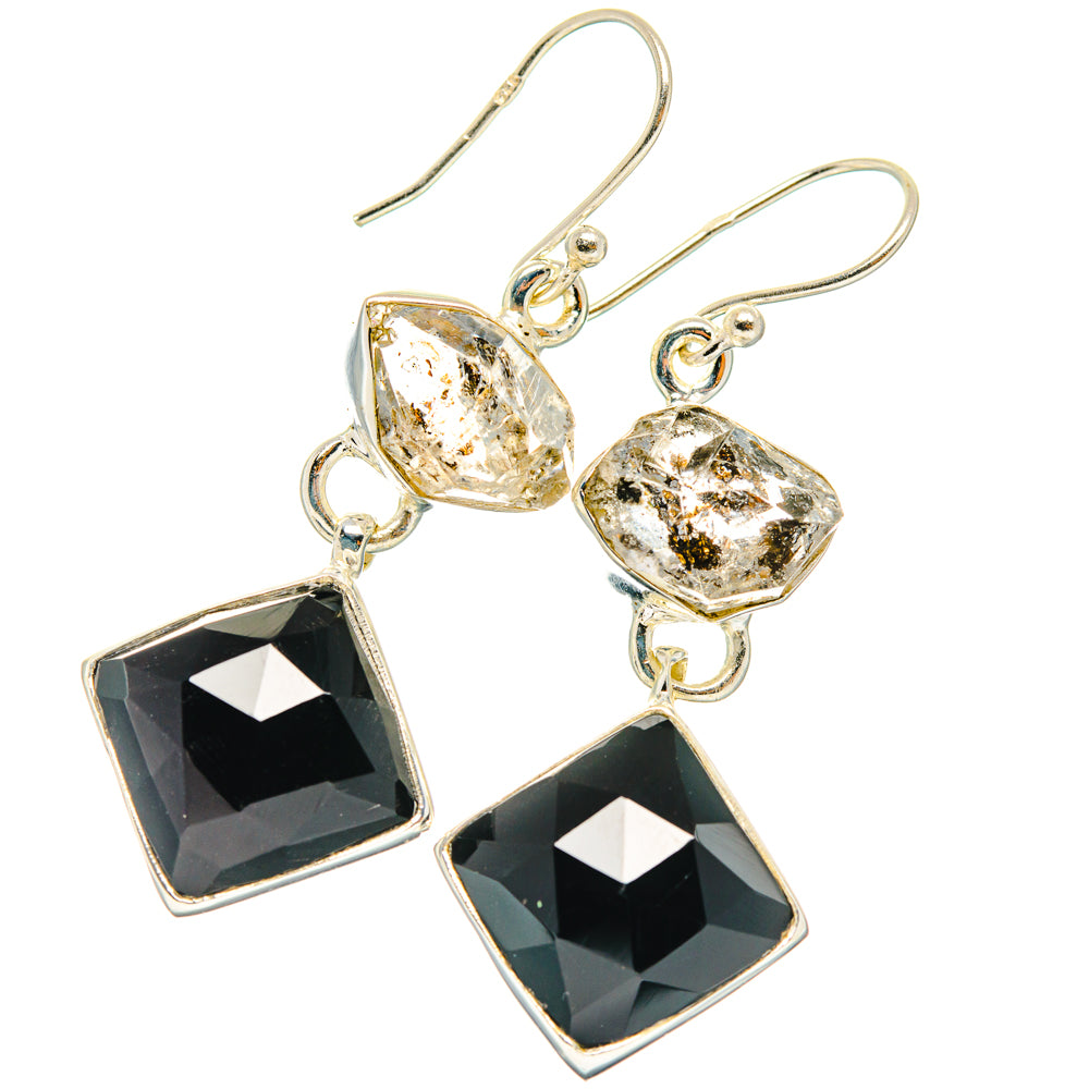 Black Onyx Earrings handcrafted by Ana Silver Co - EARR427640 - Photo 2