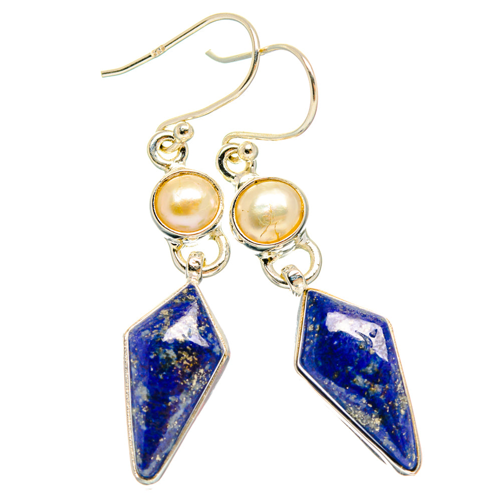 Lapis Lazuli Earrings handcrafted by Ana Silver Co - EARR427758 - Photo 2