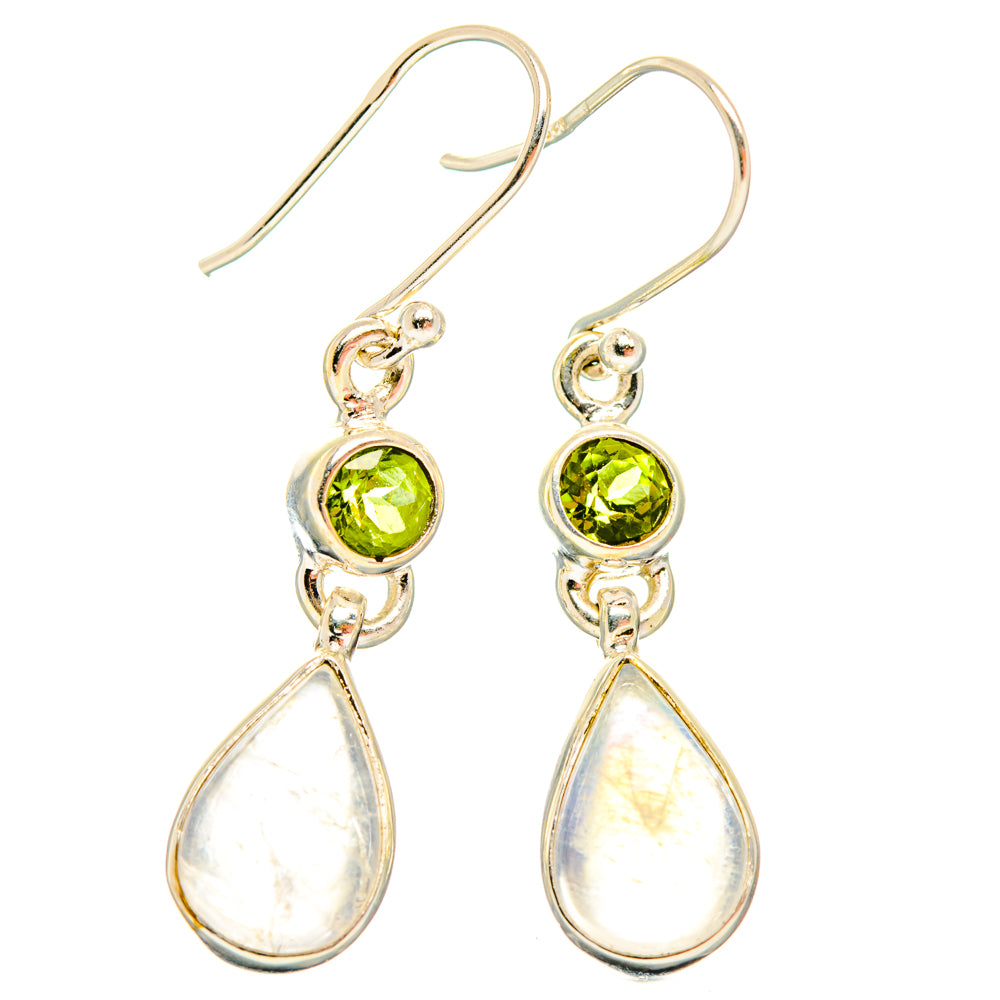Rainbow Moonstone Earrings handcrafted by Ana Silver Co - EARR427794 - Photo 2
