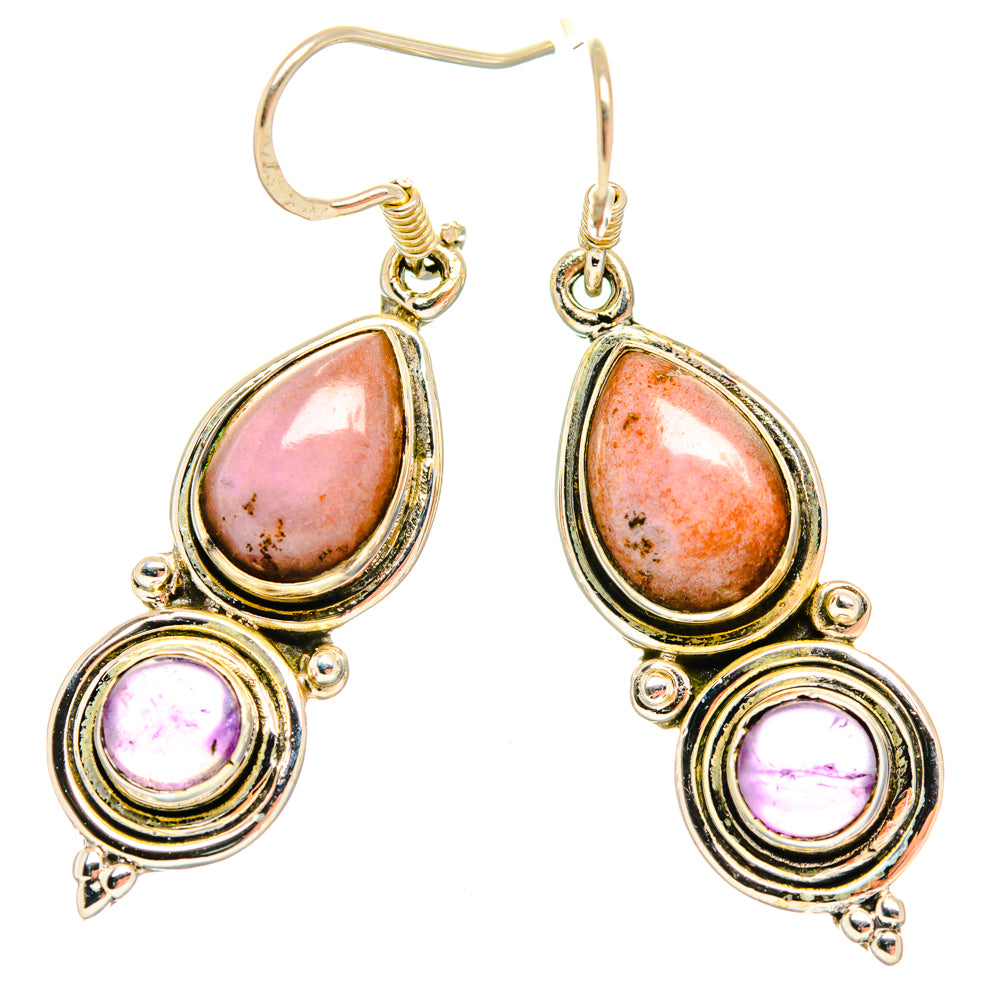 Rhodonite Earrings handcrafted by Ana Silver Co - EARR427800 - Photo 2