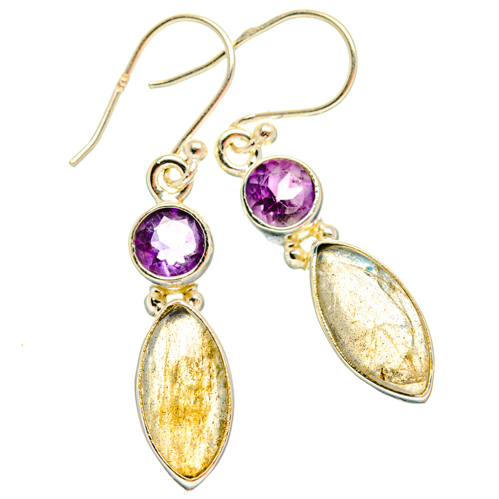 Labradorite Earrings handcrafted by Ana Silver Co - EARR427809 - Photo 2