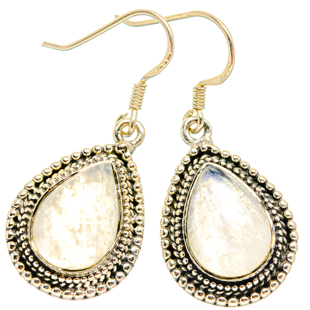 Rainbow Moonstone Earrings handcrafted by Ana Silver Co - EARR427818 - Photo 2