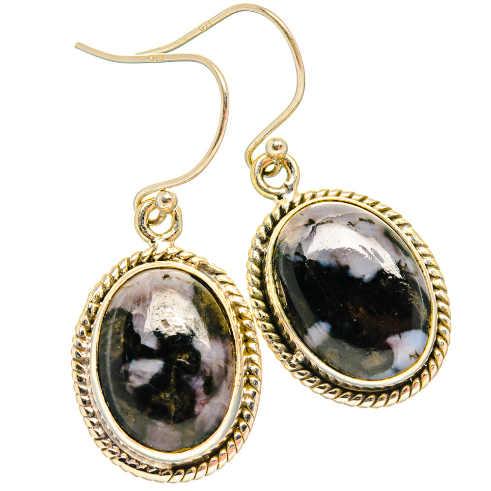 Gabbro Stone Earrings handcrafted by Ana Silver Co - EARR427827 - Photo 2