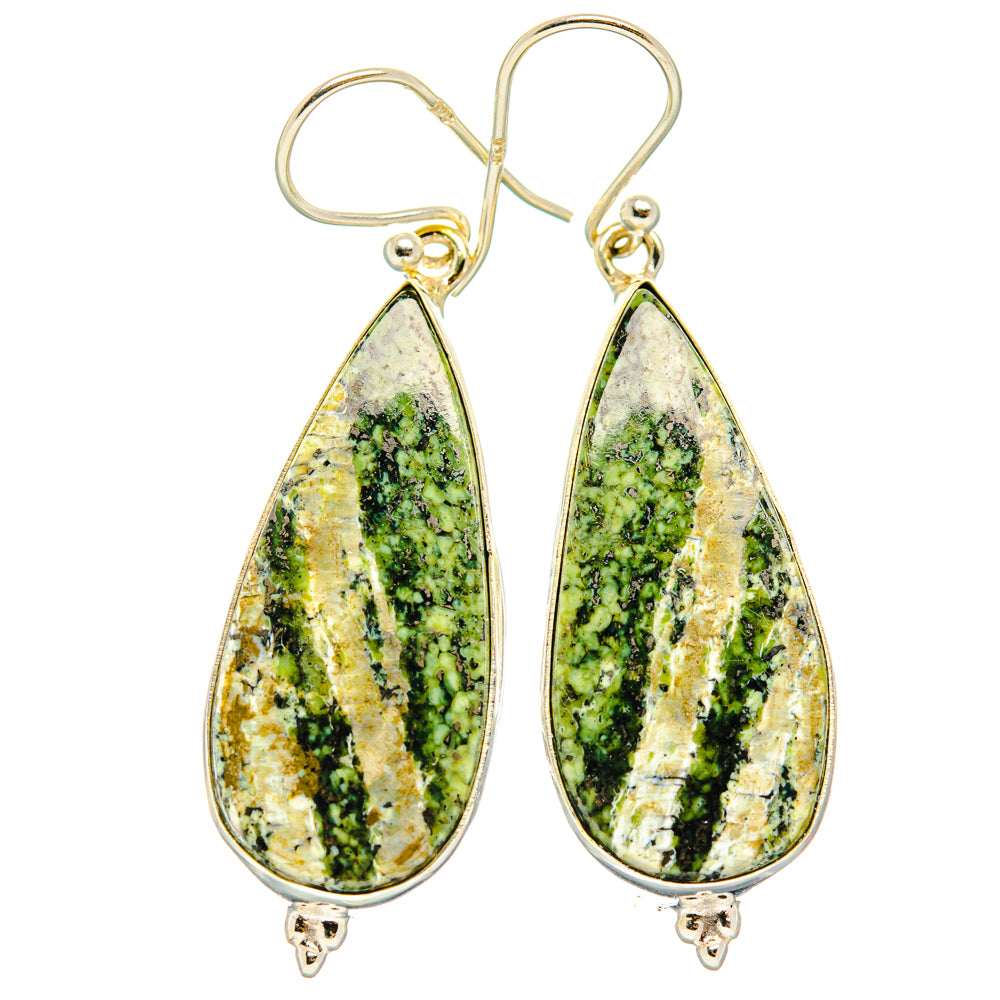 Green Swiss Opal Earrings handcrafted by Ana Silver Co - EARR427849 - Photo 2