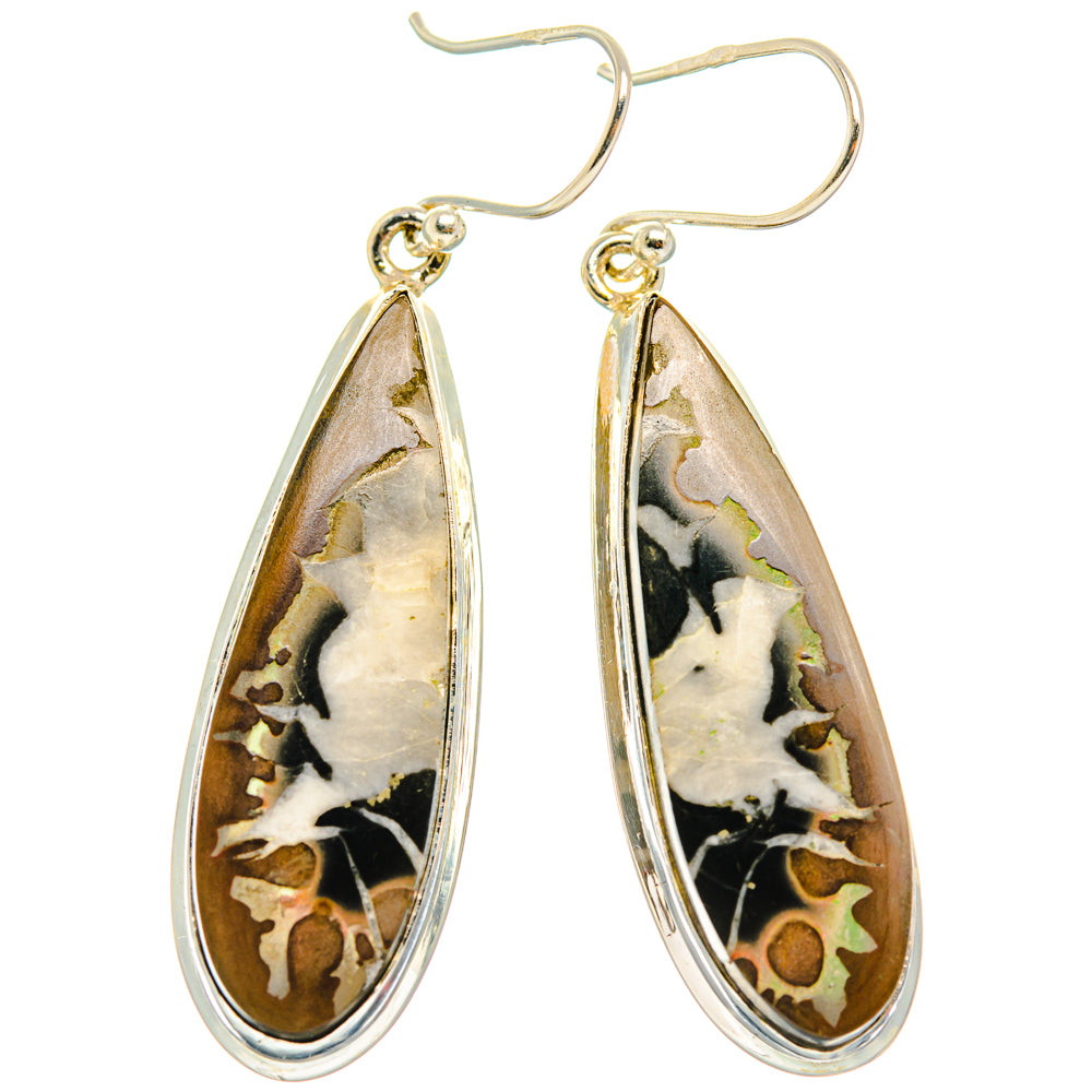 Septarian Geode Earrings handcrafted by Ana Silver Co - EARR427856 - Photo 2
