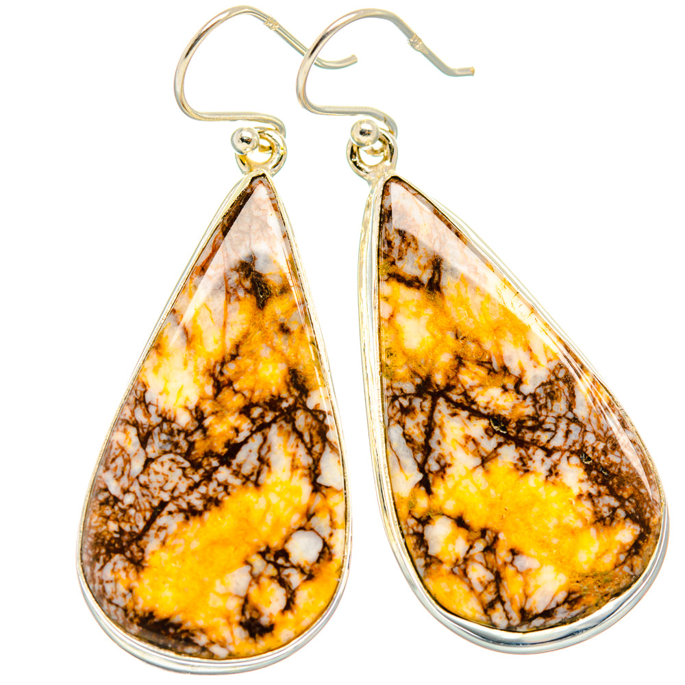 Dendritic Agate Earrings handcrafted by Ana Silver Co - EARR427858 - Photo 2