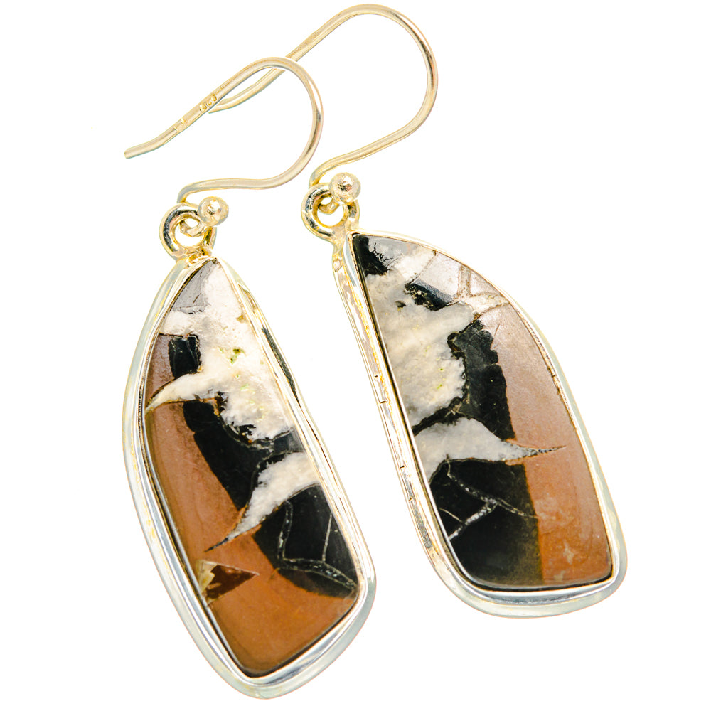 Septarian Geode Earrings handcrafted by Ana Silver Co - EARR427916 - Photo 2