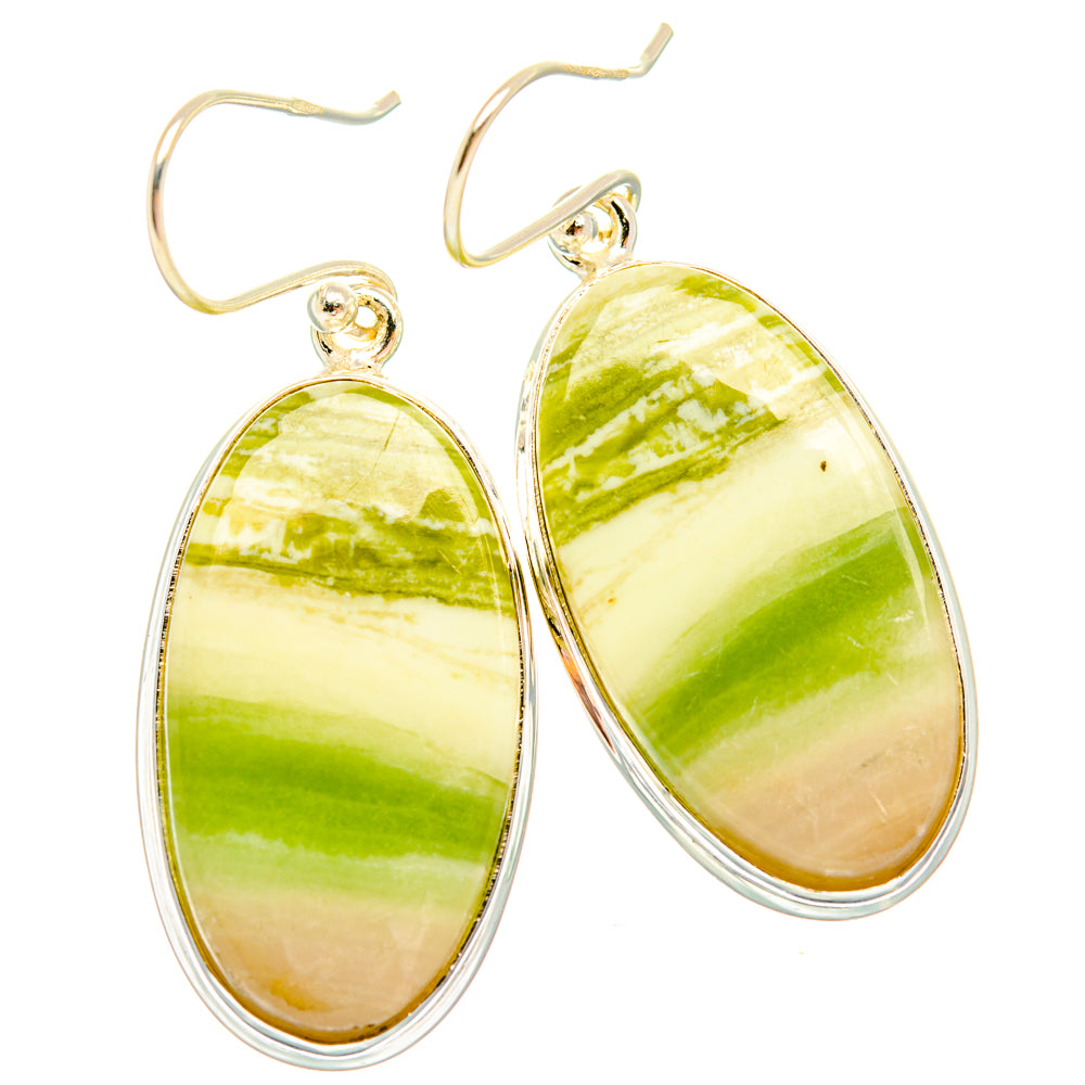 Lemon Jasper Earrings handcrafted by Ana Silver Co - EARR427928 - Photo 2