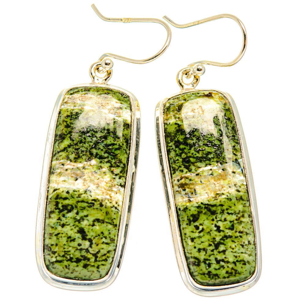 Green Swiss Opal Earrings handcrafted by Ana Silver Co - EARR428007 - Photo 2