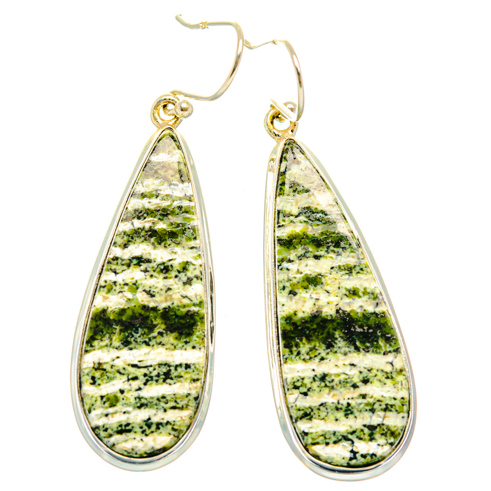 Green Swiss Opal Earrings handcrafted by Ana Silver Co - EARR428022 - Photo 2