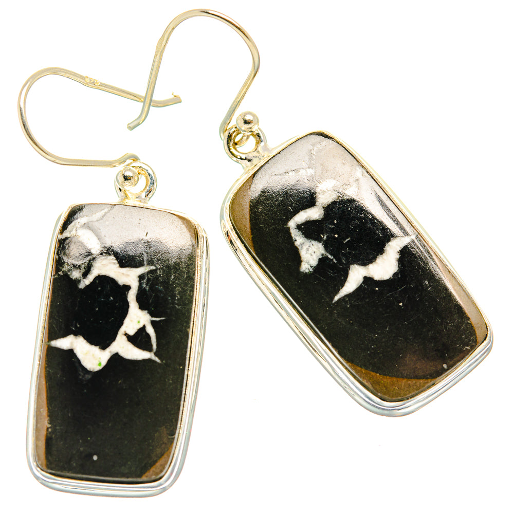 Septarian Geode Earrings handcrafted by Ana Silver Co - EARR428025 - Photo 2
