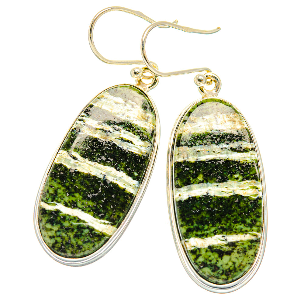 Green Swiss Opal Earrings handcrafted by Ana Silver Co - EARR428030 - Photo 2
