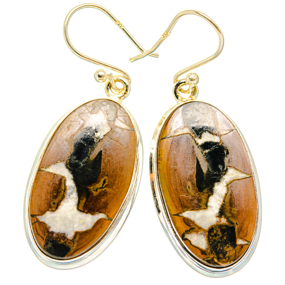 Septarian Geode Earrings handcrafted by Ana Silver Co - EARR428045 - Photo 2