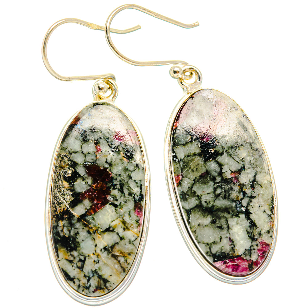 Russian Eudialyte Earrings handcrafted by Ana Silver Co - EARR428054 - Photo 2
