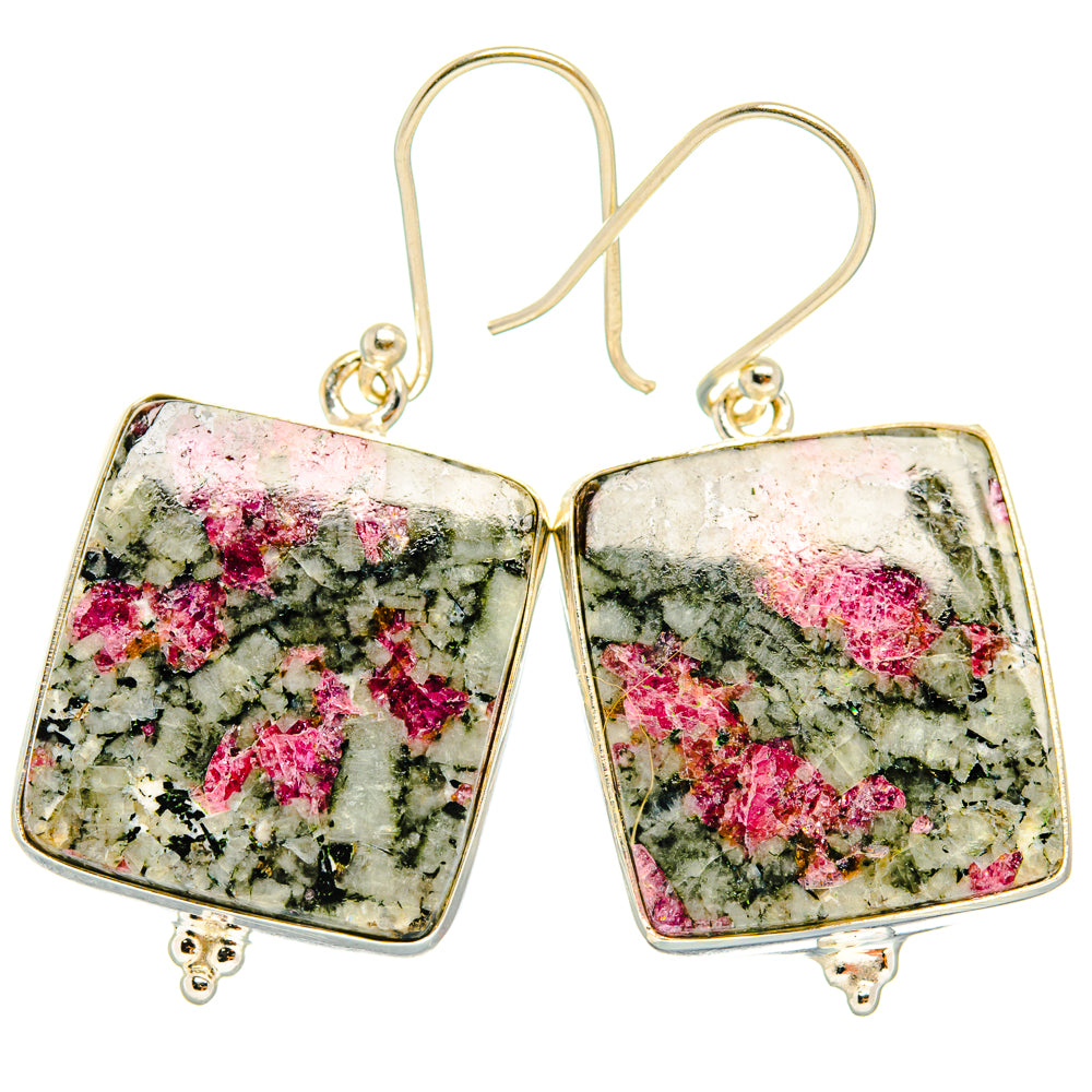 Russian Eudialyte Earrings handcrafted by Ana Silver Co - EARR428058 - Photo 2