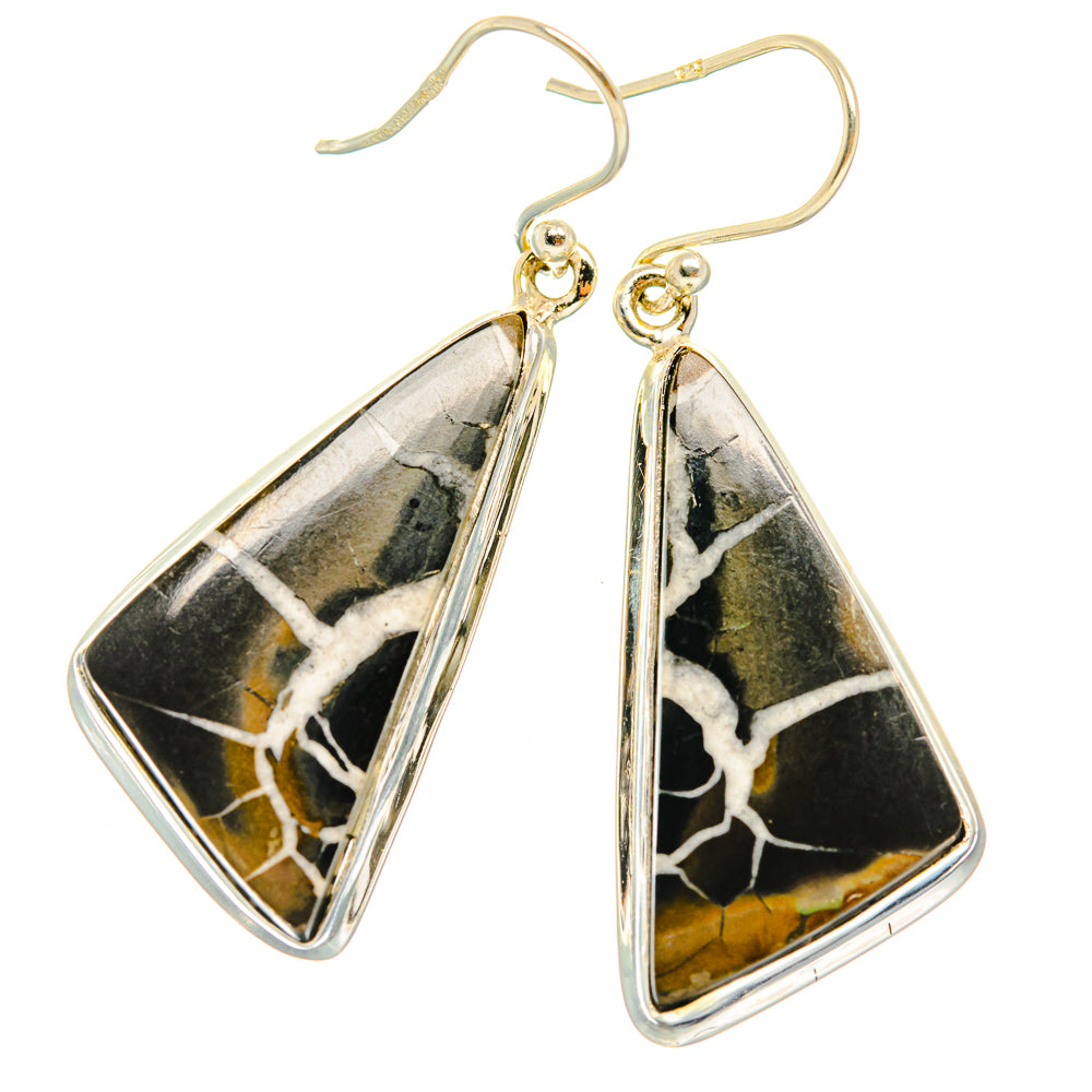 Septarian Geode Earrings handcrafted by Ana Silver Co - EARR428063 - Photo 2
