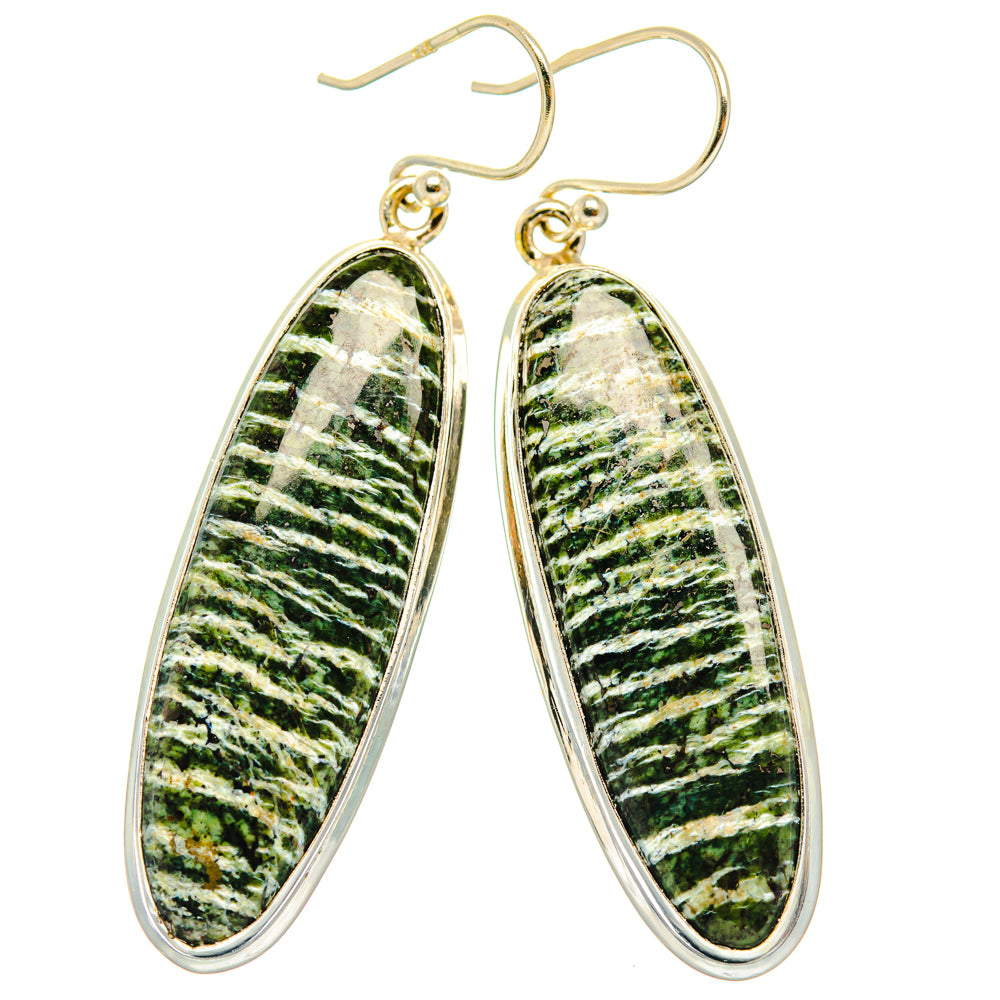 Green Swiss Opal Earrings handcrafted by Ana Silver Co - EARR428066 - Photo 2
