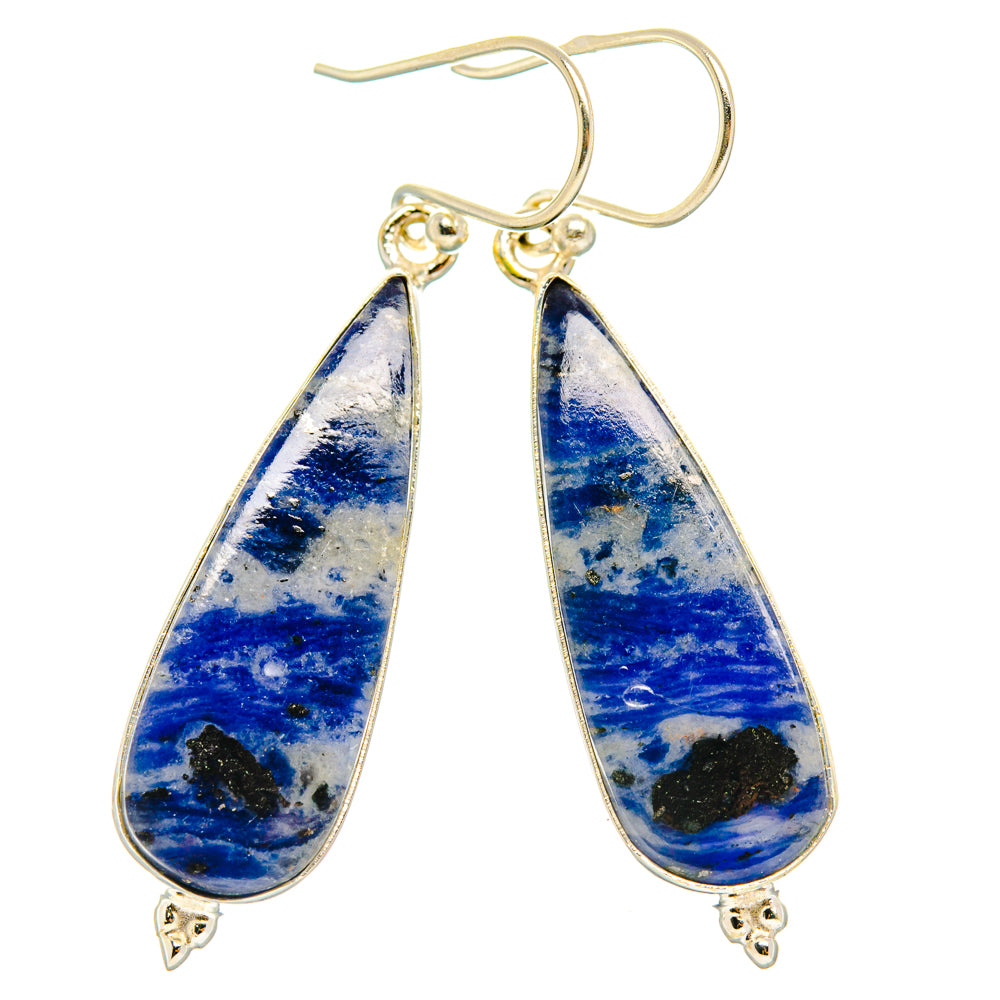 Sodalite Earrings handcrafted by Ana Silver Co - EARR428096 - Photo 2