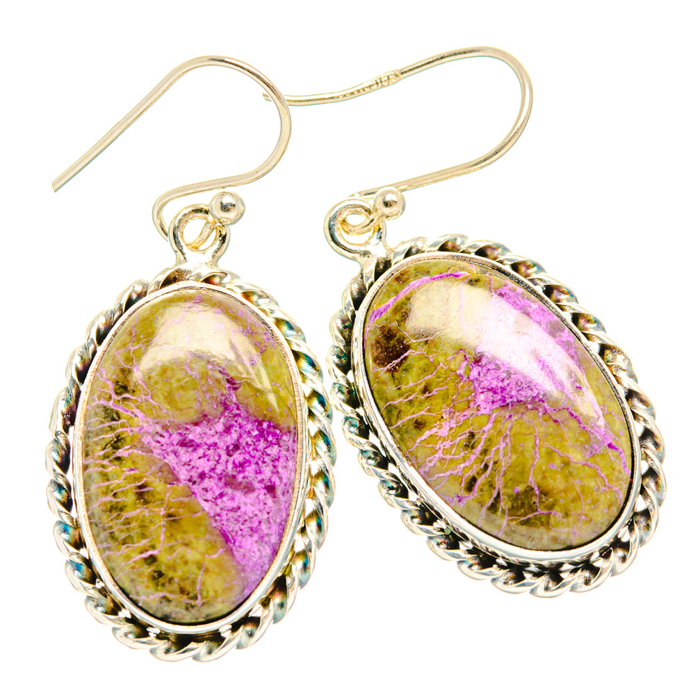 Stichtite Earrings handcrafted by Ana Silver Co - EARR428118 - Photo 2