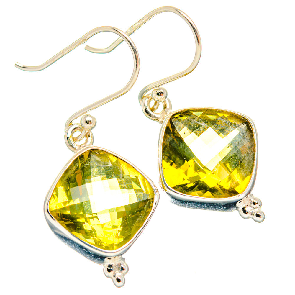 Lemon Quartz Earrings handcrafted by Ana Silver Co - EARR428154 - Photo 2