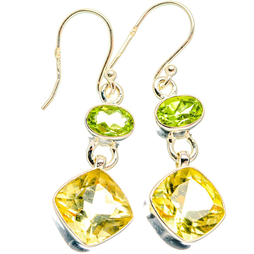 Citrine, Peridot Earrings handcrafted by Ana Silver Co - EARR428155 - Photo 2