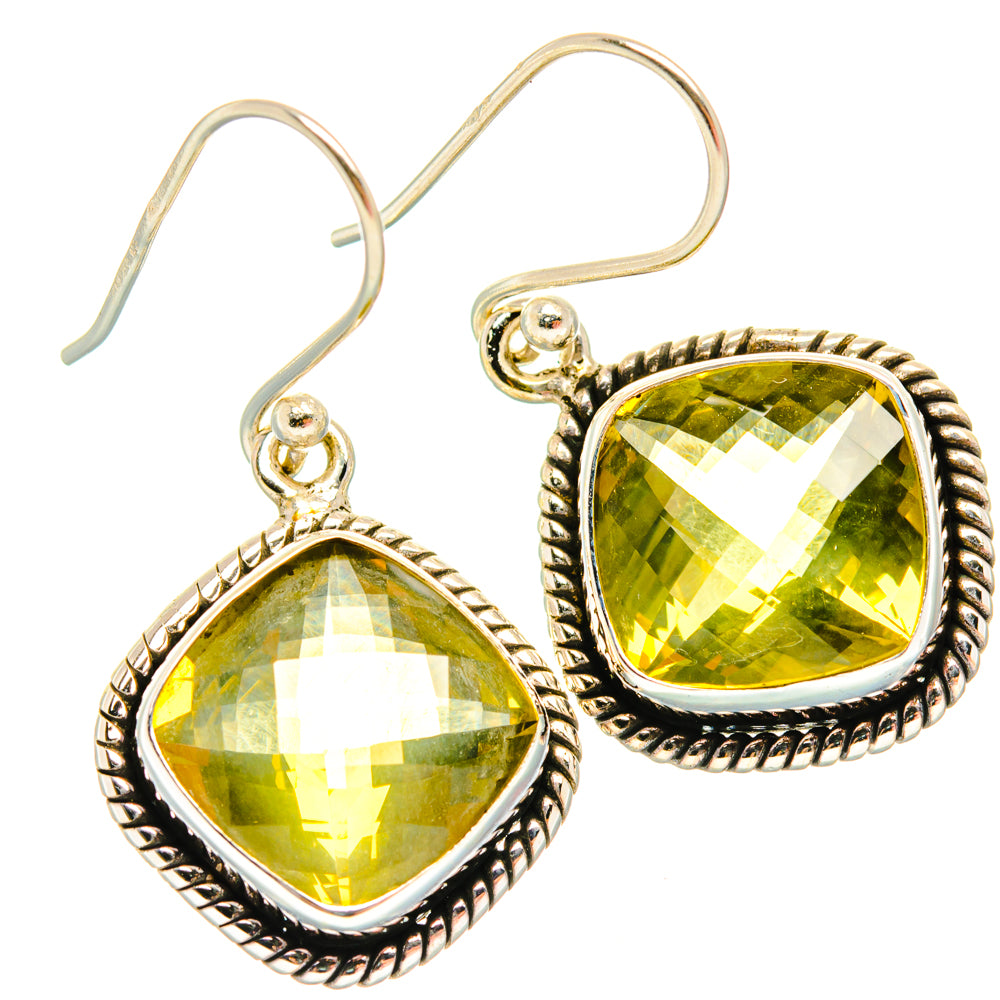 Lemon Quartz Earrings handcrafted by Ana Silver Co - EARR428163 - Photo 2