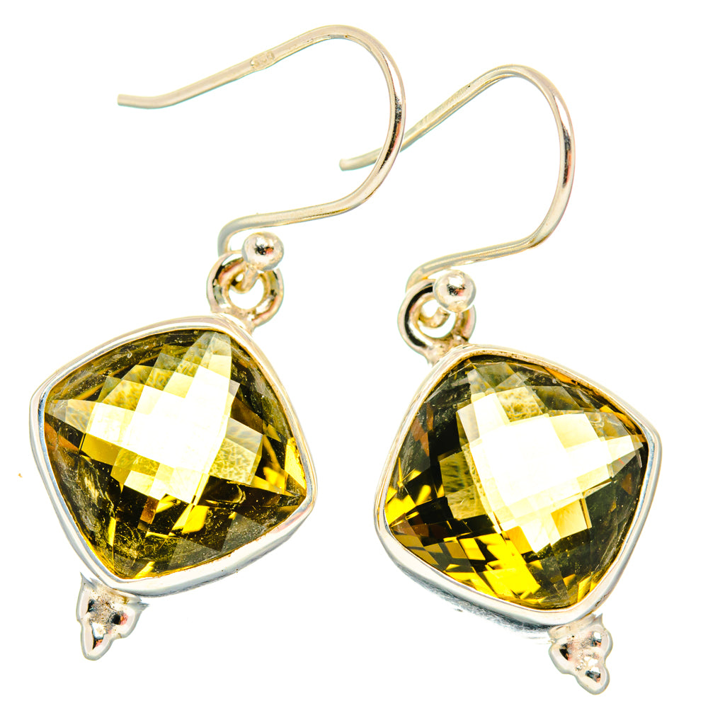 Olive Quartz Earrings handcrafted by Ana Silver Co - EARR428168 - Photo 2