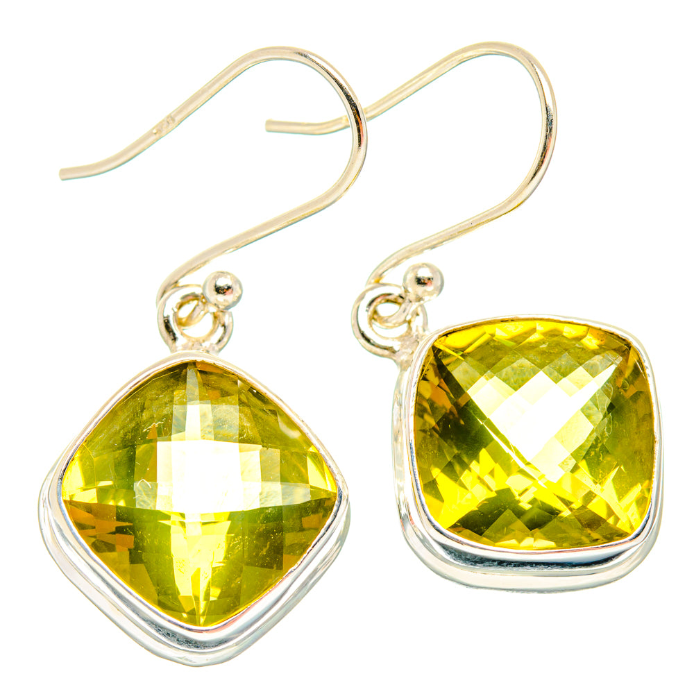 Lemon Quartz Earrings handcrafted by Ana Silver Co - EARR428170 - Photo 2