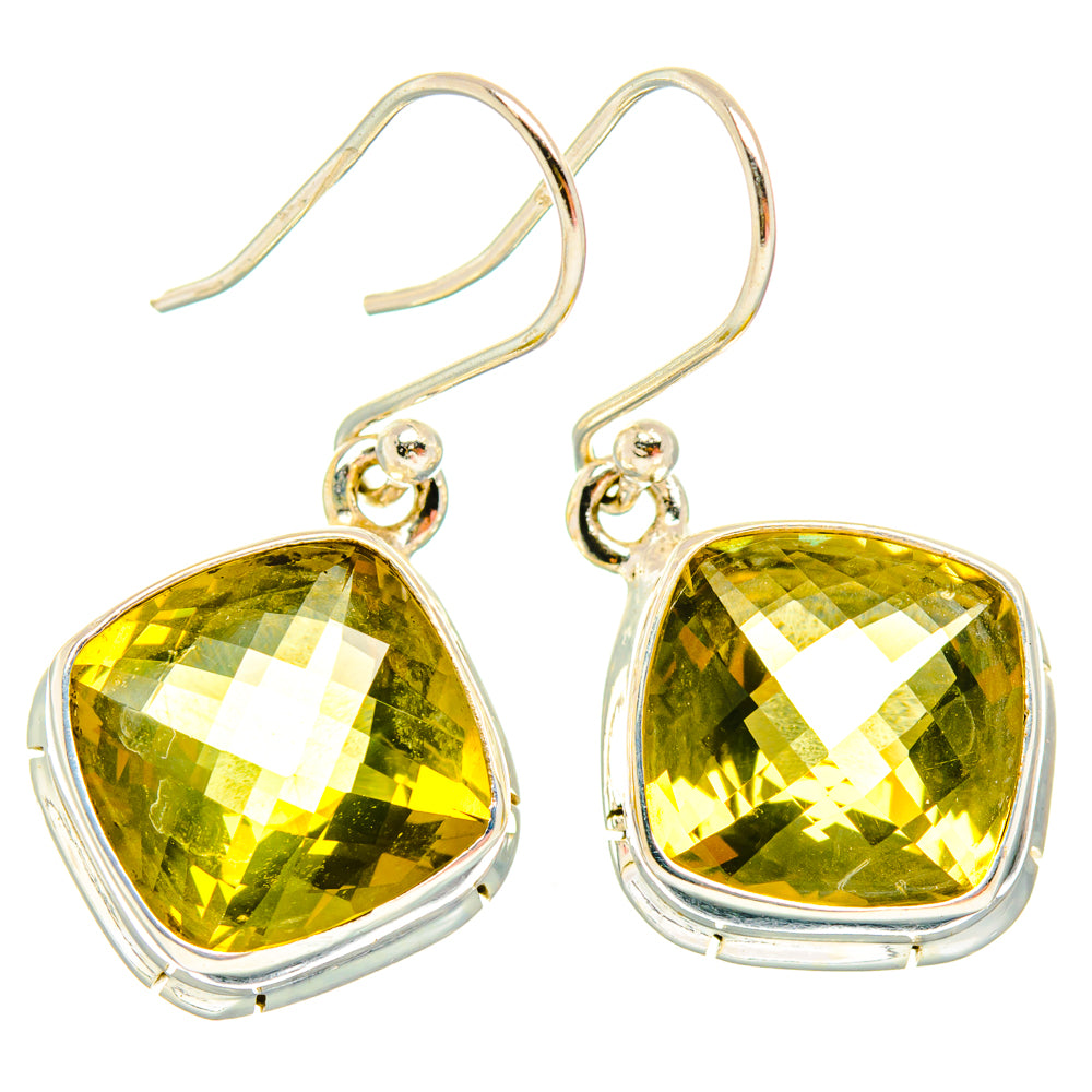 Lemon Quartz Earrings handcrafted by Ana Silver Co - EARR428198 - Photo 2