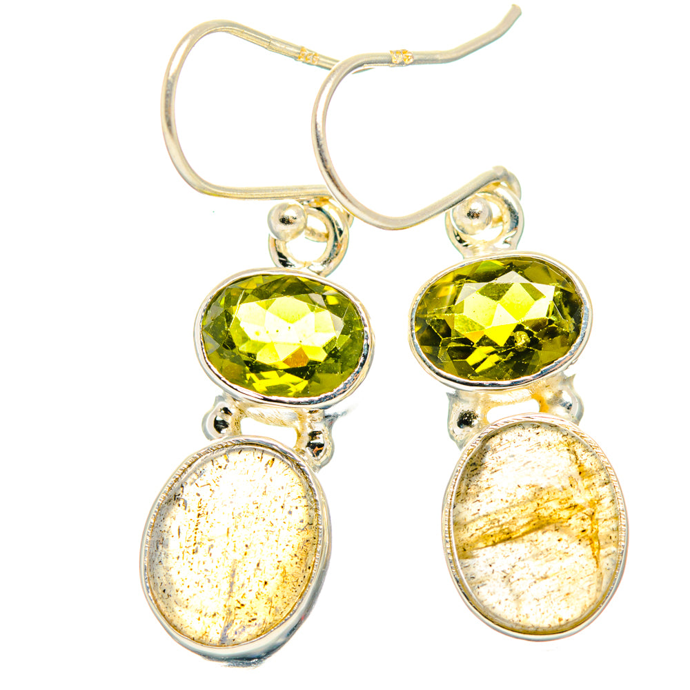 Labradorite, Peridot Earrings handcrafted by Ana Silver Co - EARR428206 - Photo 2
