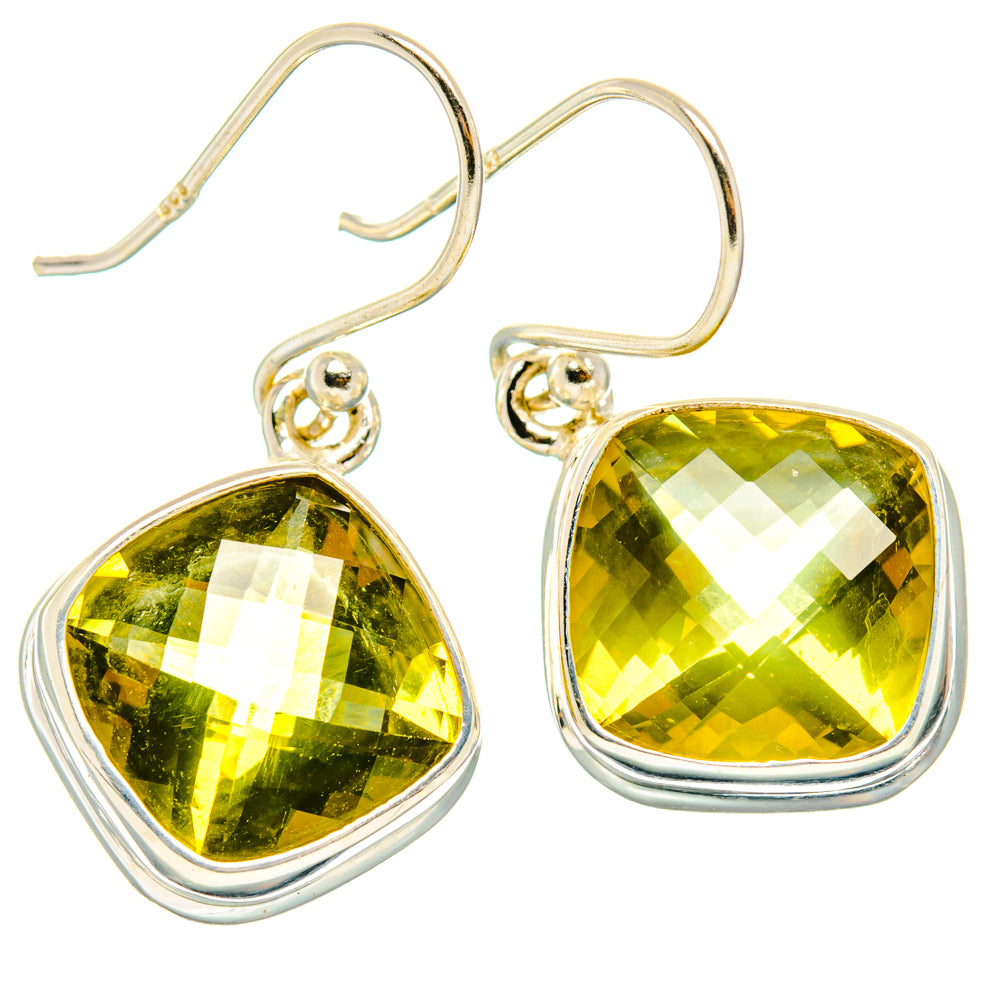 Lemon Quartz Earrings handcrafted by Ana Silver Co - EARR428215 - Photo 2