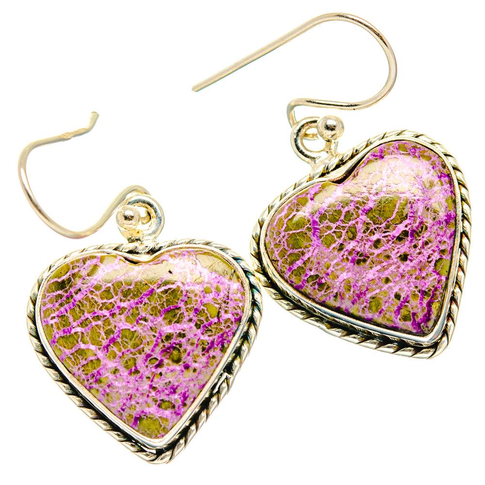 Stichtite Earrings handcrafted by Ana Silver Co - EARR428216 - Photo 2