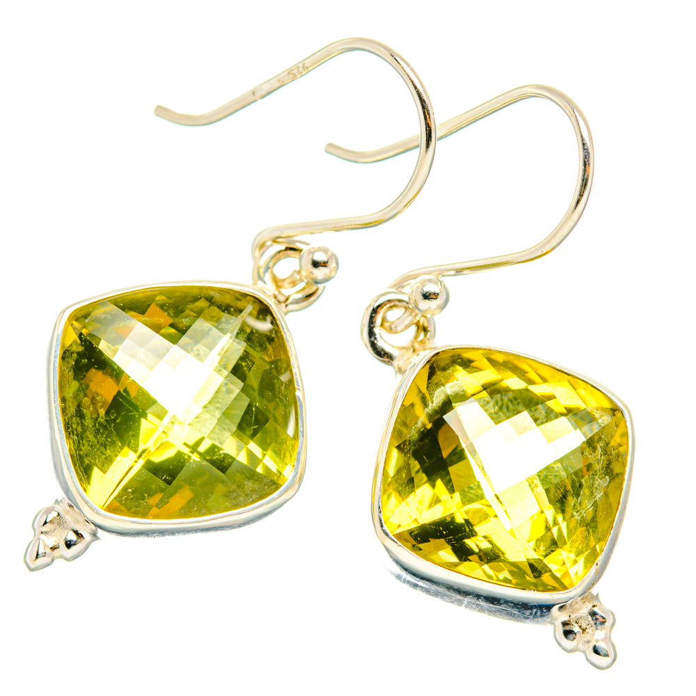 Lemon Quartz Earrings handcrafted by Ana Silver Co - EARR428231 - Photo 2