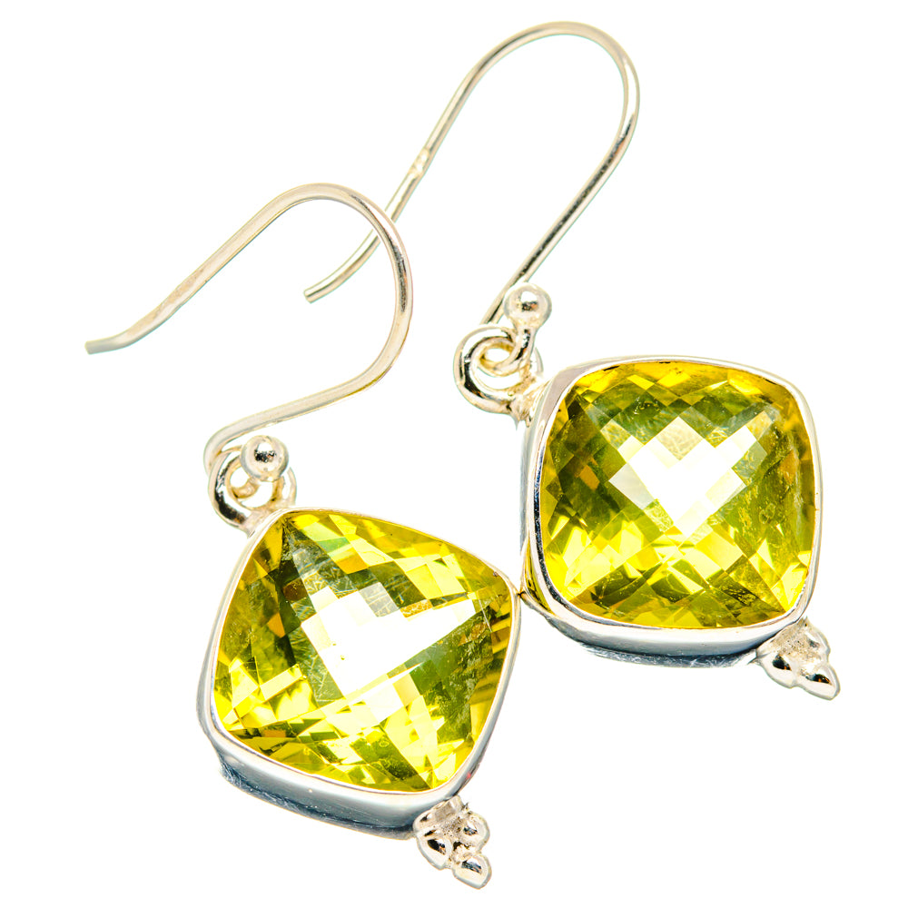 Lemon Quartz Earrings handcrafted by Ana Silver Co - EARR428251 - Photo 2