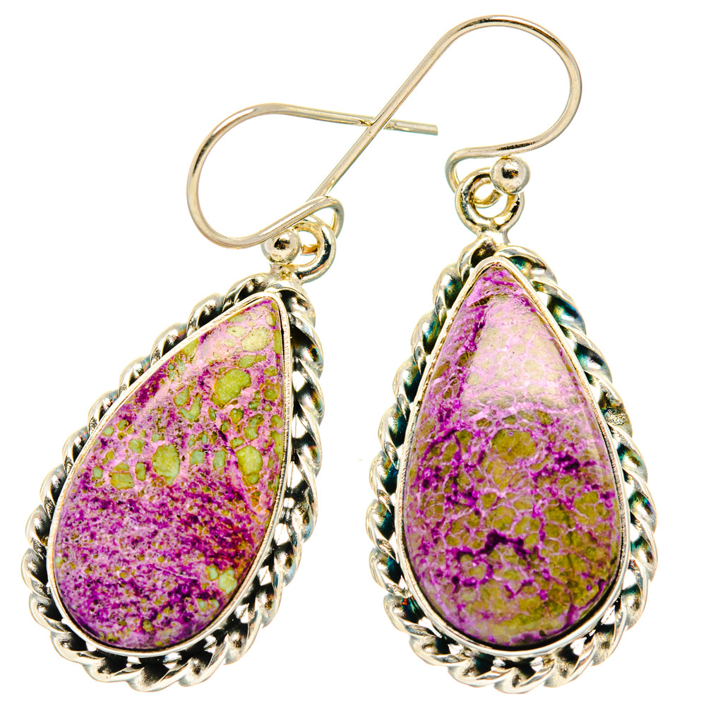Stichtite Earrings handcrafted by Ana Silver Co - EARR428289 - Photo 2