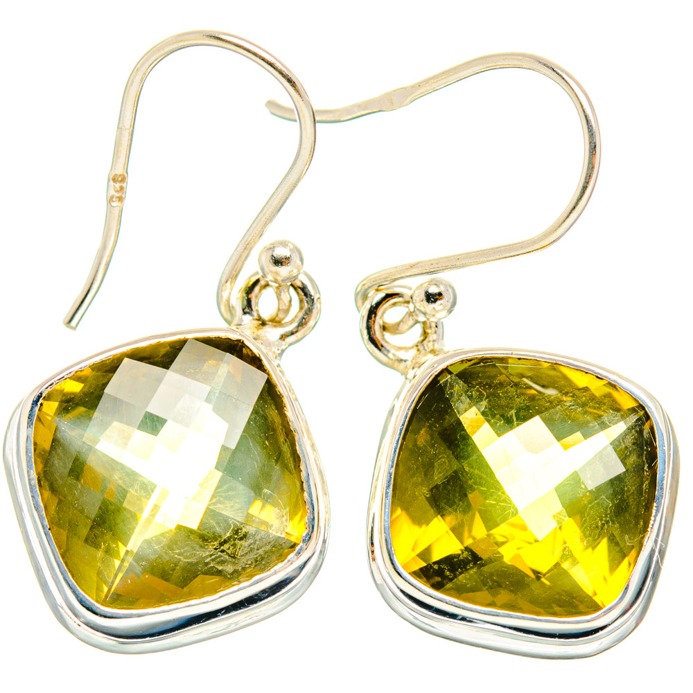 Lemon Quartz Earrings handcrafted by Ana Silver Co - EARR428313 - Photo 2