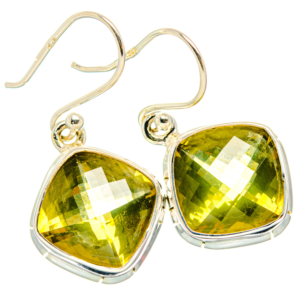 Lemon Quartz Earrings handcrafted by Ana Silver Co - EARR428321 - Photo 2