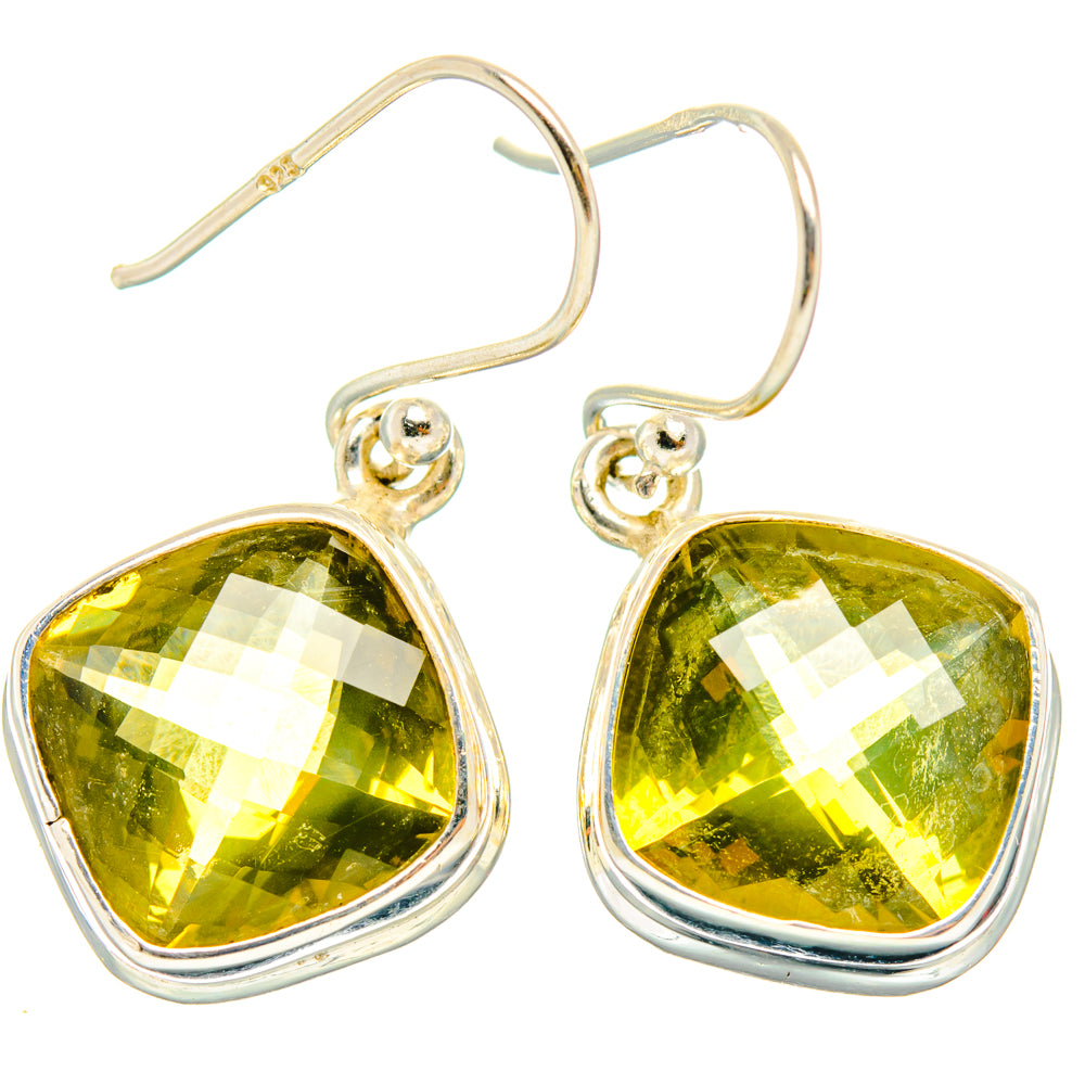 Lemon Quartz Earrings handcrafted by Ana Silver Co - EARR428323 - Photo 2