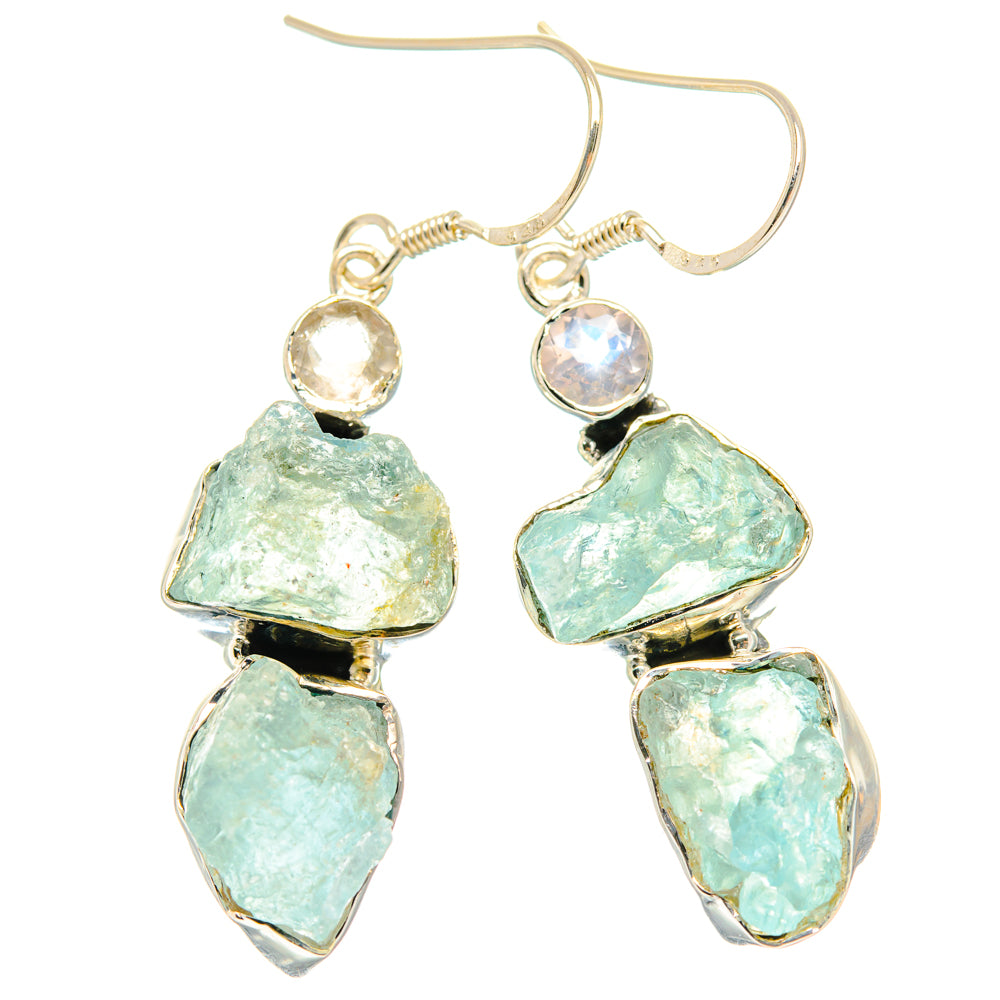 Aqua Chalcedony Earrings handcrafted by Ana Silver Co - EARR428366 - Photo 2