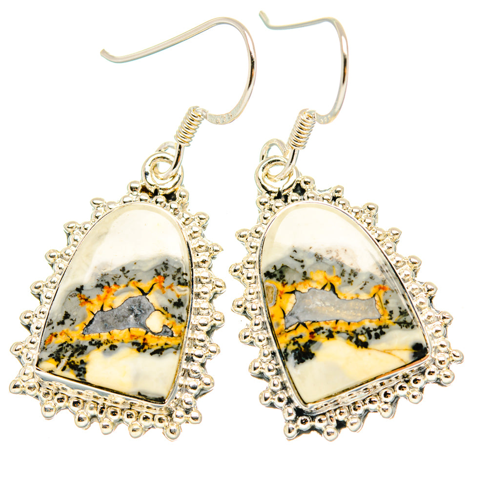 Bumble Bee Jasper Earrings handcrafted by Ana Silver Co - EARR428372 - Photo 2