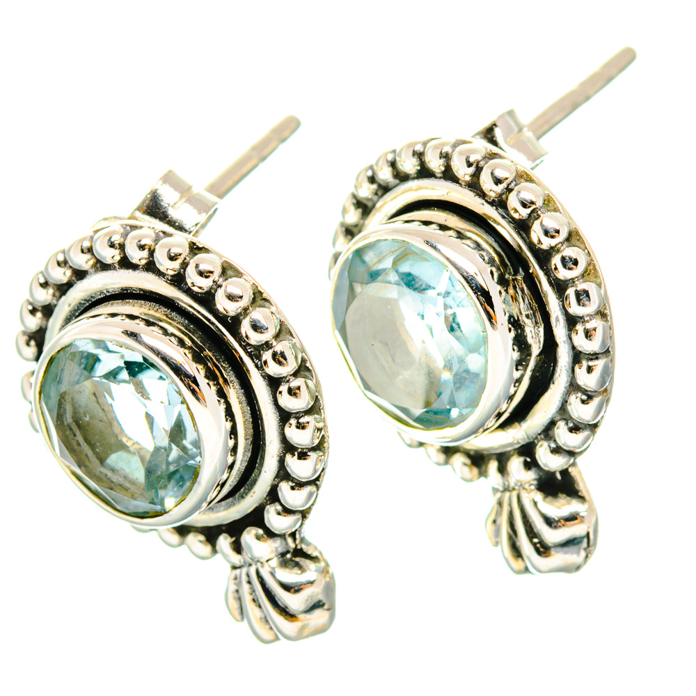 Blue Topaz Earrings handcrafted by Ana Silver Co - EARR428399 - Photo 2