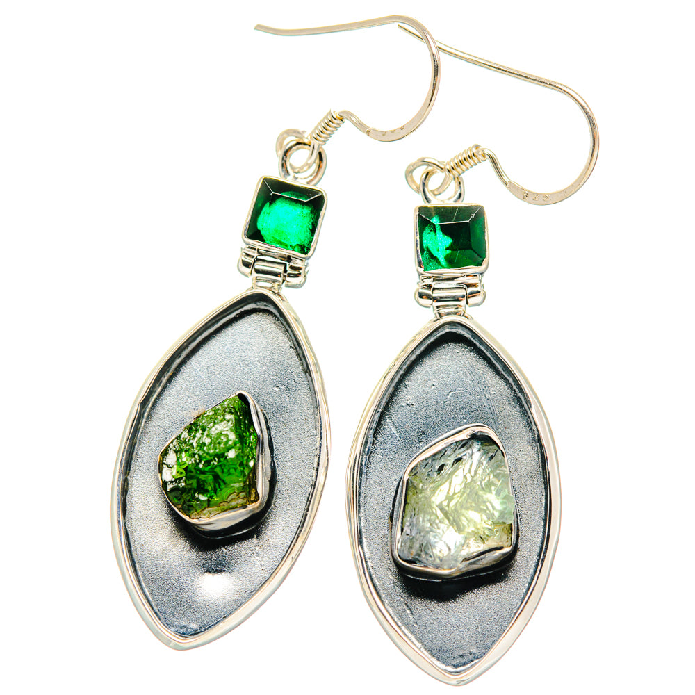 Chrome Diopside Earrings handcrafted by Ana Silver Co - EARR428432 - Photo 2