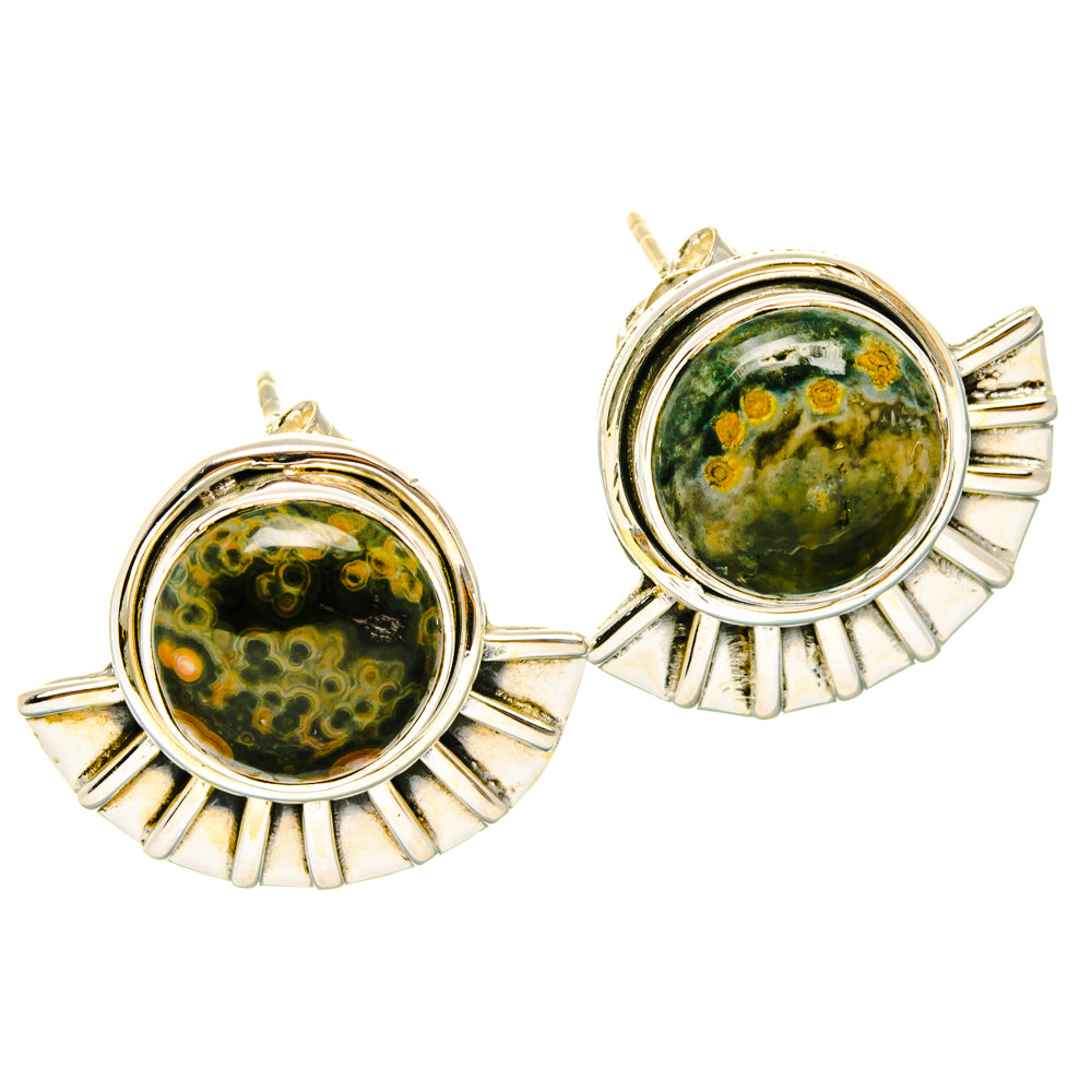 Ocean Jasper Earrings handcrafted by Ana Silver Co - EARR428446 - Photo 2