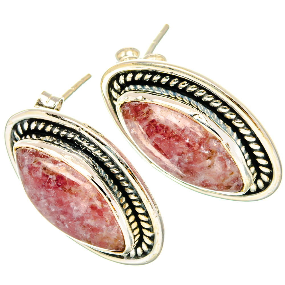 Lepidolite Earrings handcrafted by Ana Silver Co - EARR428448 - Photo 2
