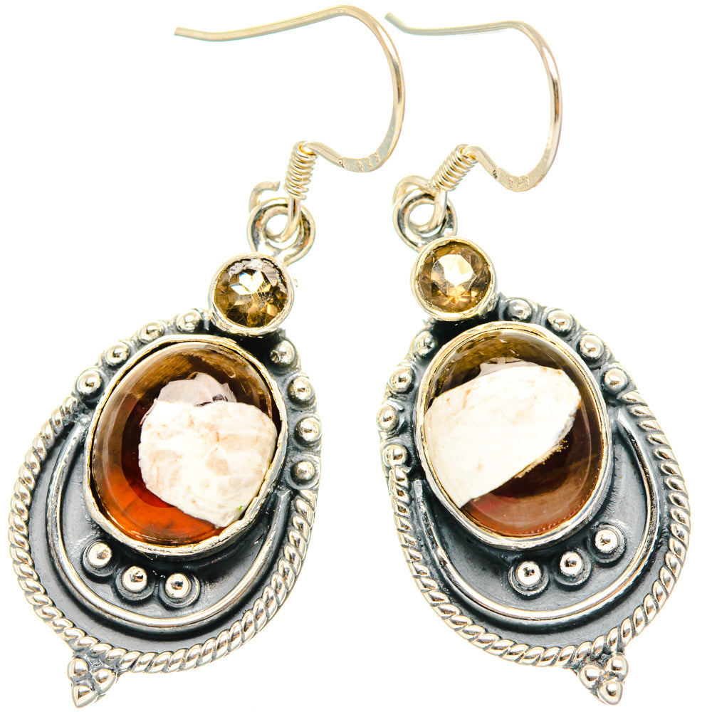 Peanut Wood Jasper Earrings handcrafted by Ana Silver Co - EARR428466 - Photo 2