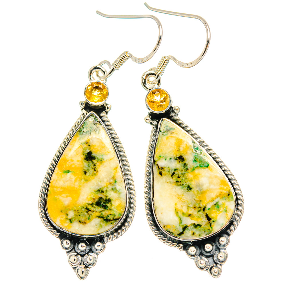 Green Jasper Earrings handcrafted by Ana Silver Co - EARR428513 - Photo 2