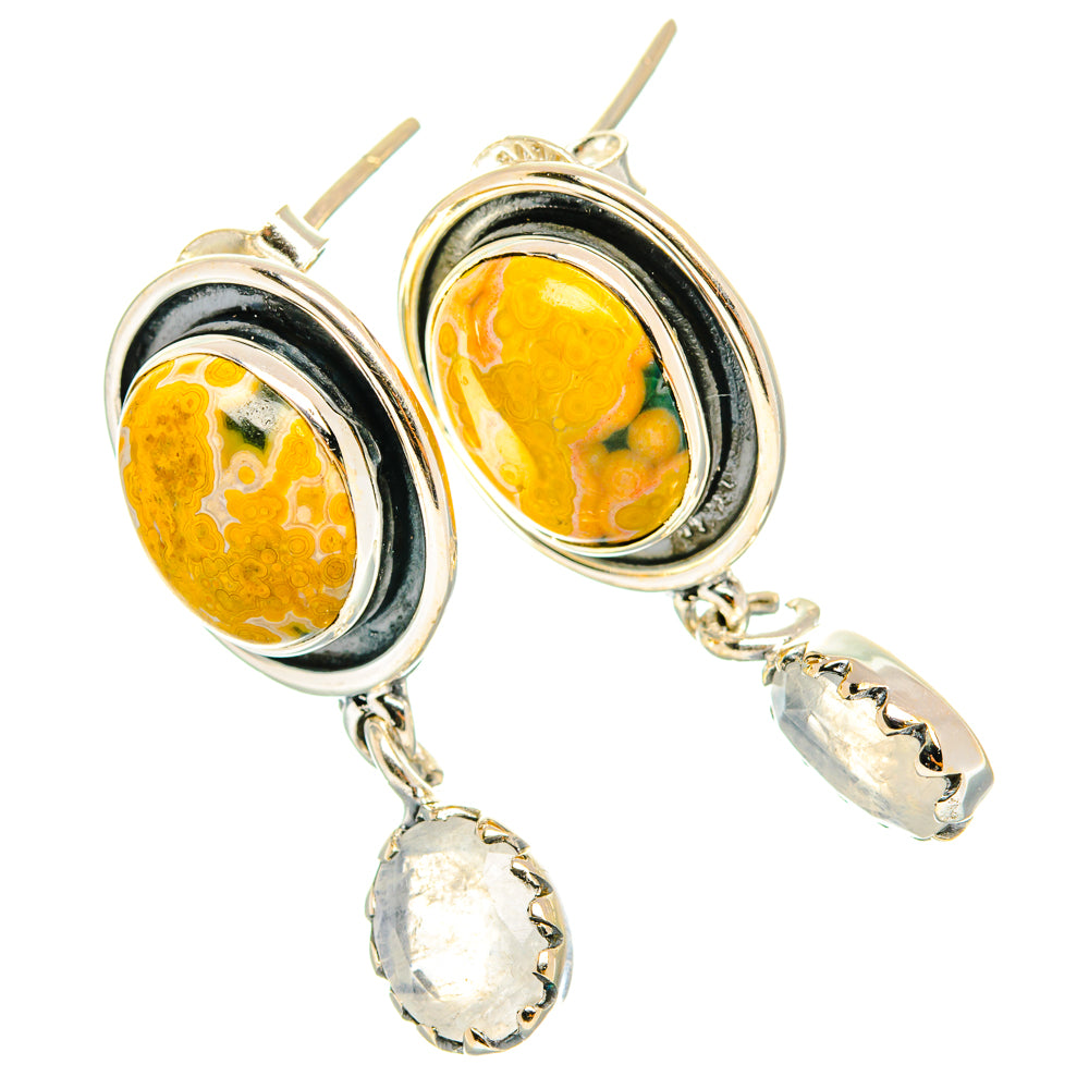 Ocean Jasper Earrings handcrafted by Ana Silver Co - EARR428522 - Photo 2