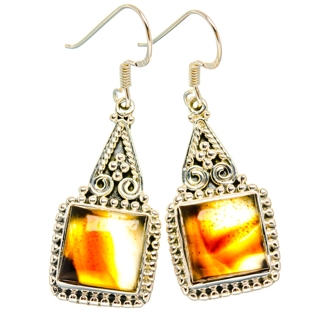 Montana Agate Earrings handcrafted by Ana Silver Co - EARR428598 - Photo 2
