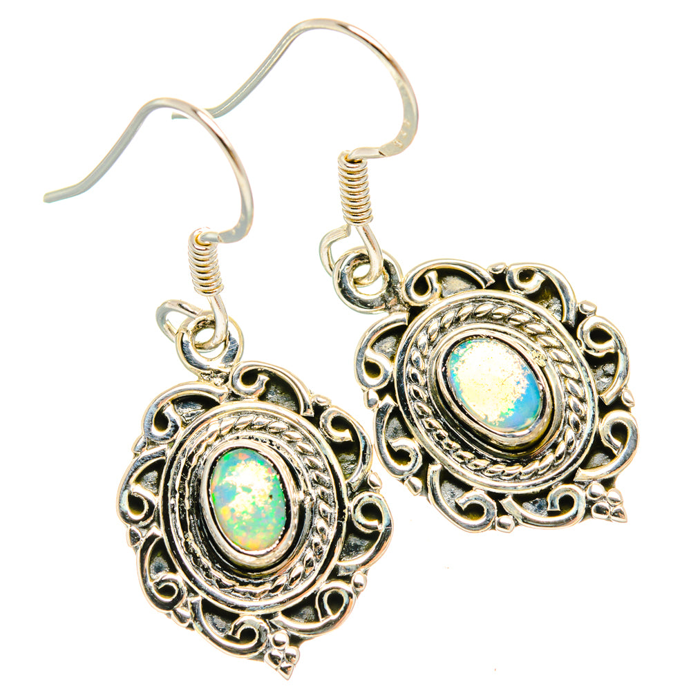 Ethiopian Opal Earrings handcrafted by Ana Silver Co - EARR428601 - Photo 2